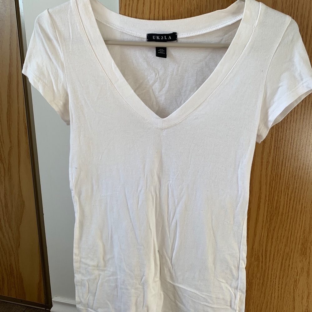 3/$15 UK2LA // Basic tee 2-pack (white and grey)